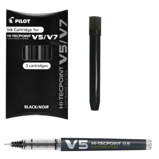 Recambio Pilot V5 recargable Hi-Techpoint negro  RV5N