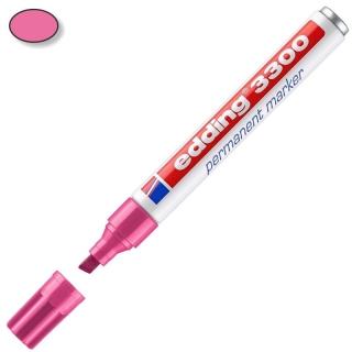 Edding 3300-008 color rosa, Rotulador permanente  3300-009