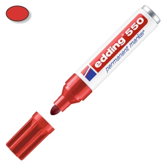 Marcador Permanente Edding 550-002 Rojo punta