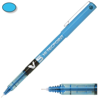 Pilot V5 Cyan, azul