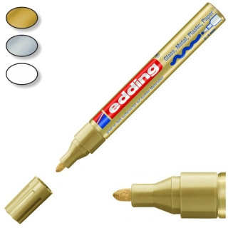 Rotulador permanente Edding 750 metalizado oro  750-053