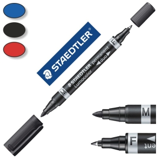 Rotulador Permanente Lumocolor Duo, 2 puntas  Staedtler 348-9