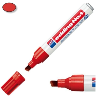 Rotulador Permanente Edding N1 Rojo  1-002