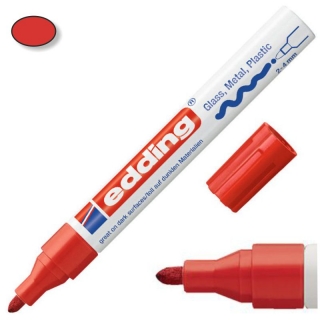 Rotulador Permanente opaco Edding 750-02 Rojo  750-002