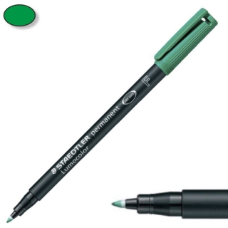 Rotulador permanente Staedtler Lumocolor F Verde