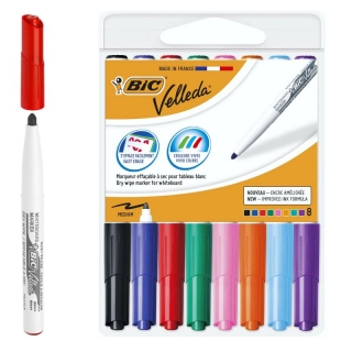 Comprar online Rotulador para pizarra blanca Bic Velleda negro  (1199175109). DISOFIC