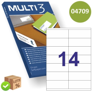 Etiquetas Impresora Láser Inkjet 105x40 corresp  Multi3 04709