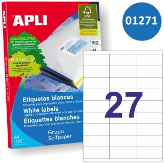 Etiquetas Apli 01271 - 70x30mm 27X