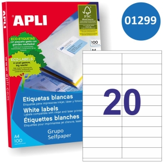 Etiquetas Apli 01299 Din A4 impresora