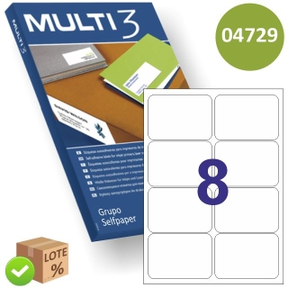 Etiquetas impresora Din A4 99.1x67.7 8x  Multi3 04729