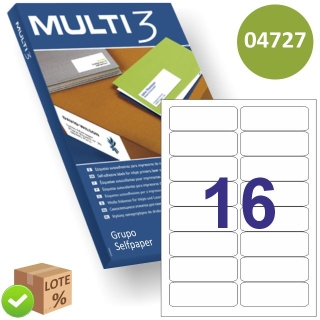 etiquetas impresora laser ink-jet 99,1x34 corresp  Multi3 04727