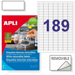 Etiquetas removibles Apli 10198, Pack