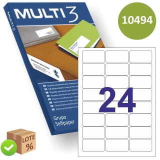 Etiquetas impresora 64x33,9 Multi3 10494