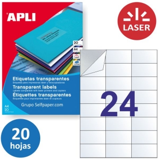 Apli 01224, Etiquetas transparentes