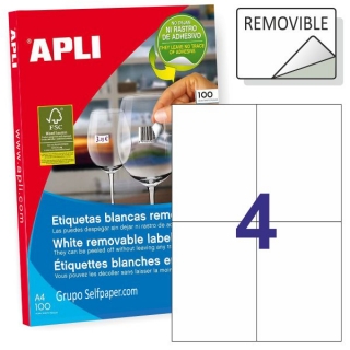 Apli 3058, Etiquetas removibles 4x