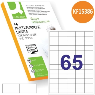 Etiqueta adhesiva impresora 65x, 38,1x21,2 mm,  Q-connect KF15386