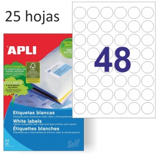 Etiquetas Apli 13882 - Circulos