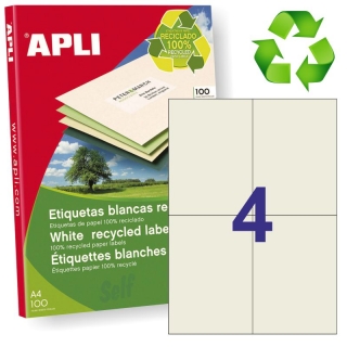 Etiquetas Apli papel reciclado 105x148mm Caja  12068