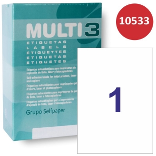 Etiquetas Din A4 para imprimir caja  Multi3 10533