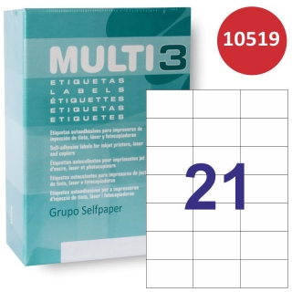 Etiquetas impresora Multi3 10519, 70x42,4