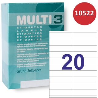 Etiquetas Impresora Multi3 105x29mm 20x