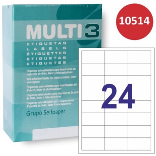 Etiquetas Impresora Multi3 C/500 24x 64.6x33.8  10514