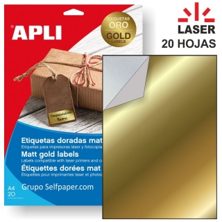 Etiquetas metalizadas Oro para