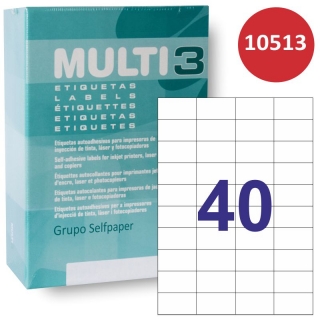 Etiquetas Multi3 10513 Caja 500 hojas