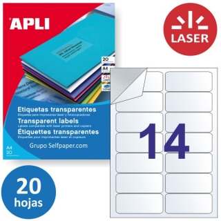 Etiquetas transparentes Intemperie 99,1x38,1