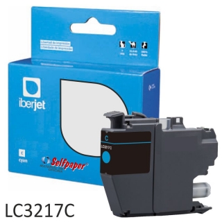 Cartucho Compatible Brother LC3217C azul Cyan  Iberjet LC3217CC