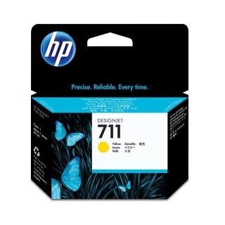 Cartucho de tinta HP 711 Amarillo,  CZ132A