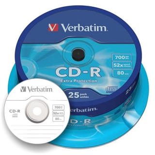 Cds Verbatim 25 unidades Extra Protection,  43432