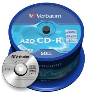 cd grabable verbatim bobina 50u 52x,  43343