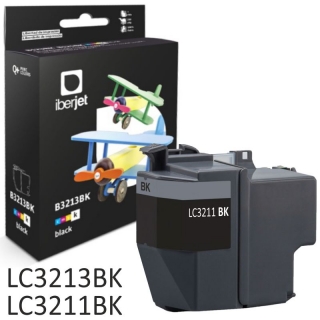 Compatible Brother LC3213BK Negro LC3211 alta  Iberjet LC3213BKC