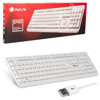 Teclado blanco NGS Spike cable