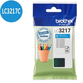 Brother LC3217C azul cyan, cartucho de