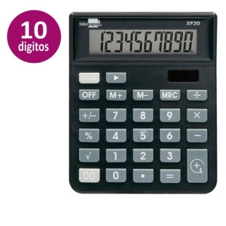 Calculadora sobremesa XF20, 10 dgitos solar  Liderpapel