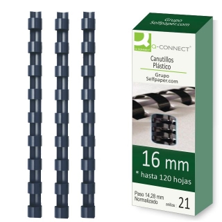 Canutillo Plastico encuadernar 16 mm. 21  Qconnect KF24024