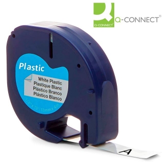 Cinta compatible con Dymo Letratag plstico  Q-connect KF18835