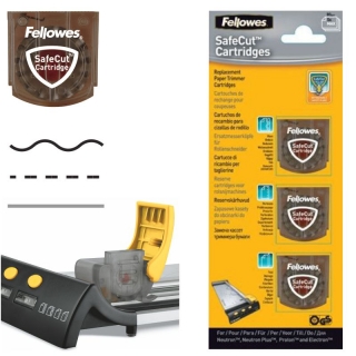 Set 3 Cuchillas Fellowes ondulado