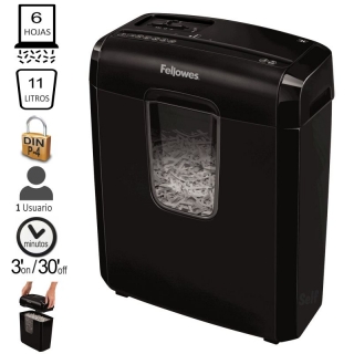 Destructora Fellowes 3C, corte