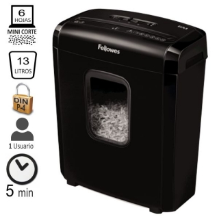 Destructora Fellowes 6M Minicorte miniparticulas 6  4631101