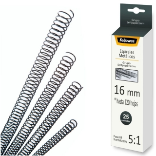 Espiral Metal 16 mm Pte.25