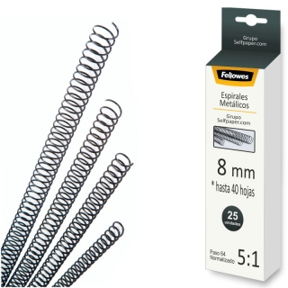 Espiral metal 8 mm Pack