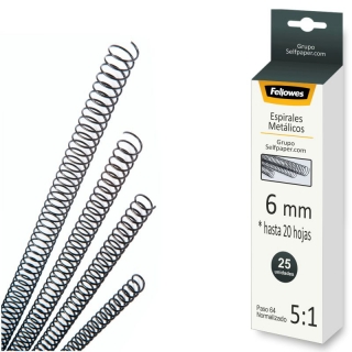 Espiral Metalico 6 mm Pack