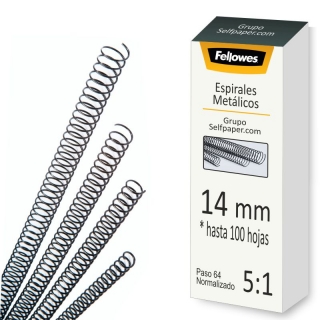 Espirales Metalicos 14 mm Fellowes,