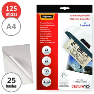 Fundas Plastico Plastificar Din A4, 125  Fellowes 5396301
