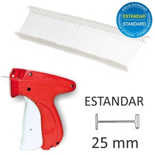 Navetes estandar 25mm para pistola etiquetadora textil