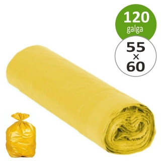 Bolsa de basura color amarillo, domsticas,  Liderpapel 18952