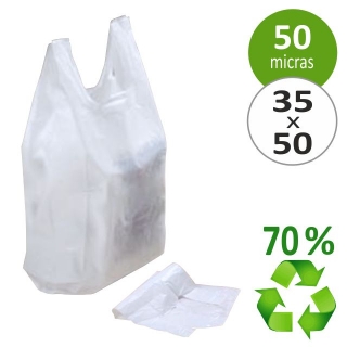 Bolsas de Plastico Asa Camiseta Anonimas 35x45 / FABRICA DE BOLSAS